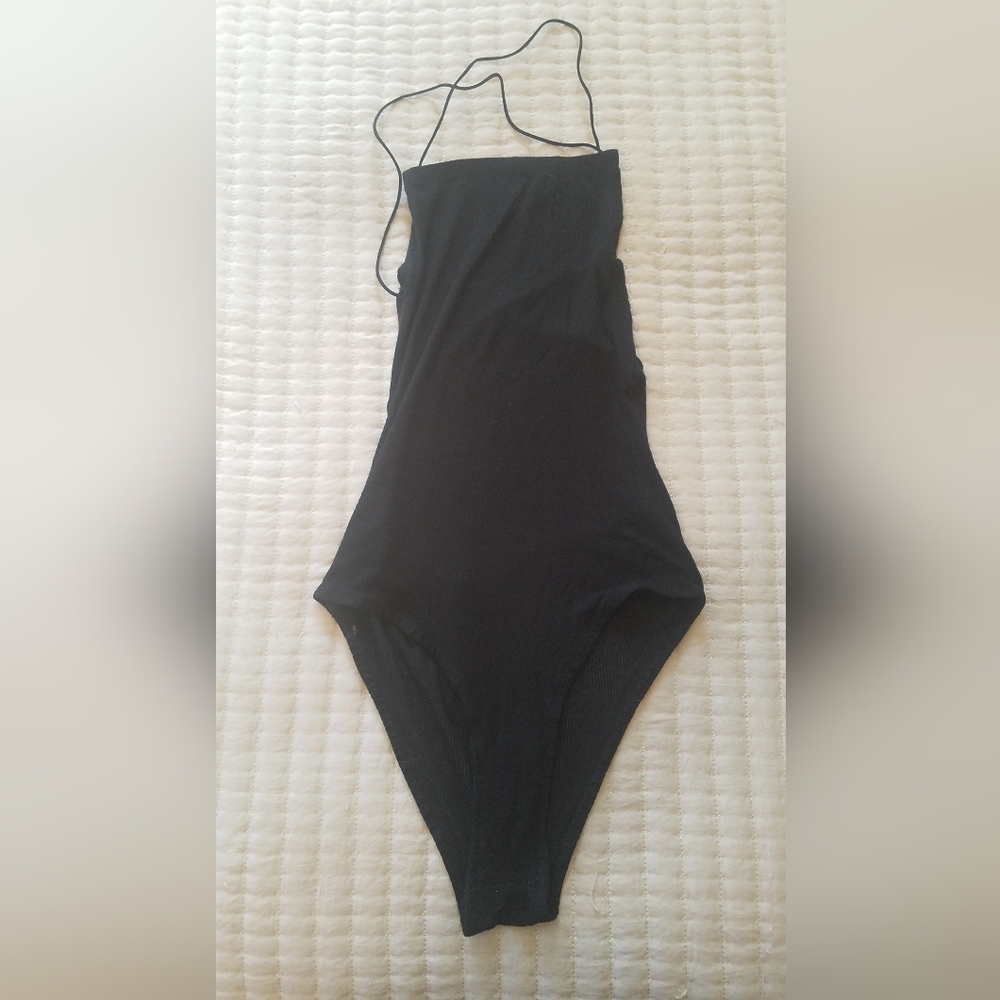 J Galt Black Bodysuit